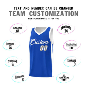 Custom Royal White Classic Sets Sports Uniform Basketball Jersey