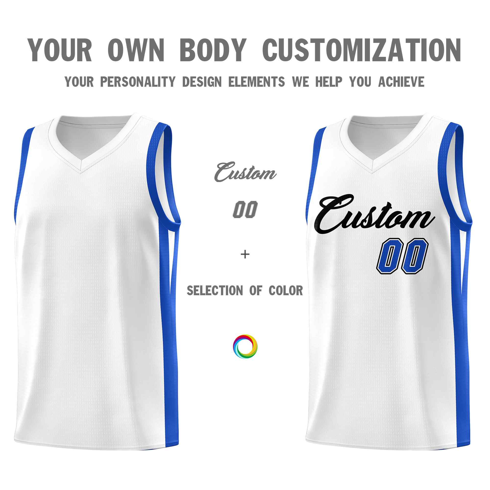 Custom White Black Classic Sets Sports Uniform Basketball Jersey