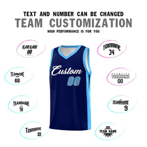 Custom Navy White Classic Sets Sports Uniform Basketball Jersey