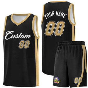 Ensembles classiques noirs et blancs personnalisés, maillot de basket-ball uniforme de sport