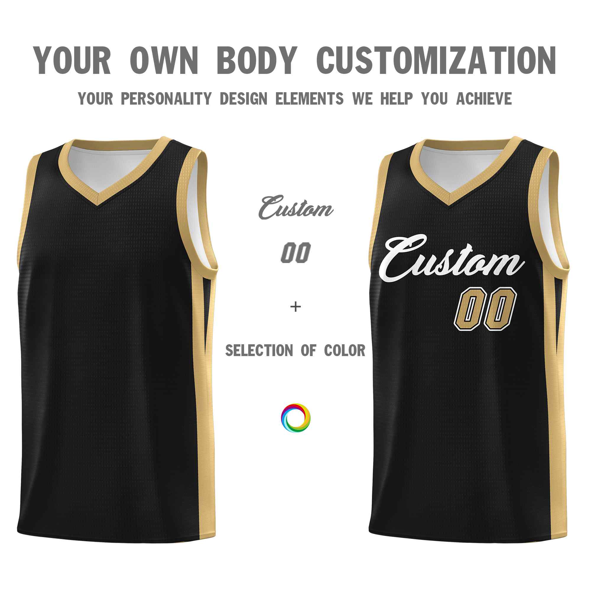 Custom Black White Classic Sets Sports Uniform Basketball Jersey