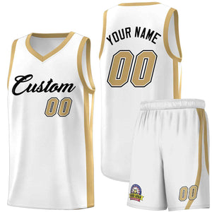 Ensembles classiques noirs et blancs personnalisés, maillot de basket-ball uniforme de sport