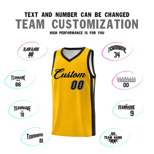 Custom Yellow Black Classic Sets Sports Uniform Basketball Jersey