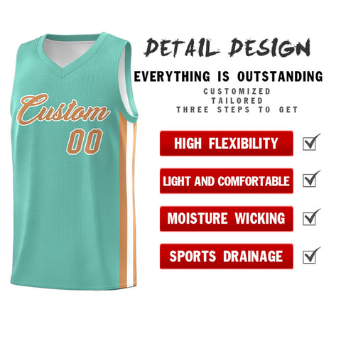 Custom Light Green Classic Tops Men/Boy Athletic Basketball Jersey
