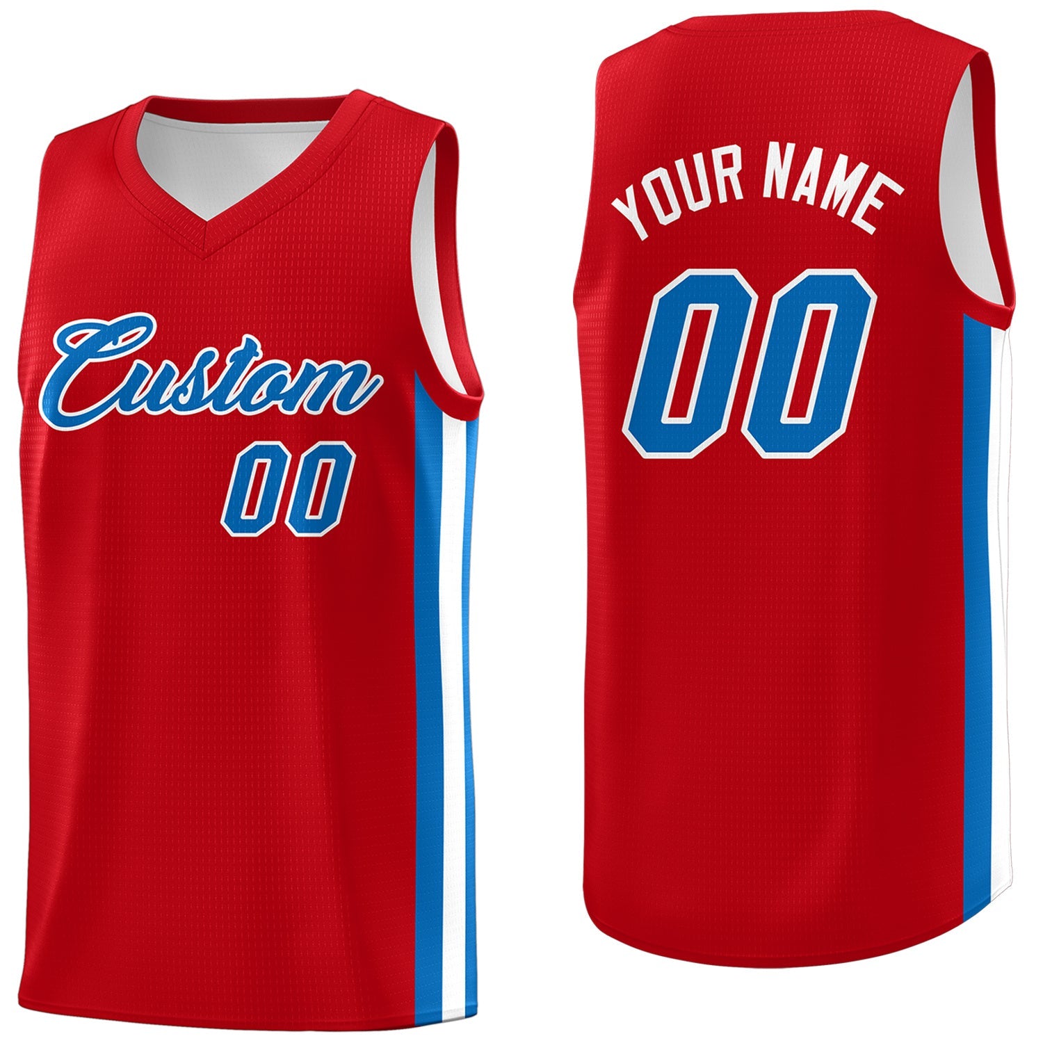 Custom Red Royal Classic Tops Men/Boy Athletic Basketball Jersey