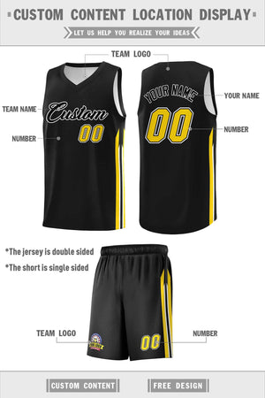 Custom Black White Classic Sets Sports Uniform Basketball Jersey