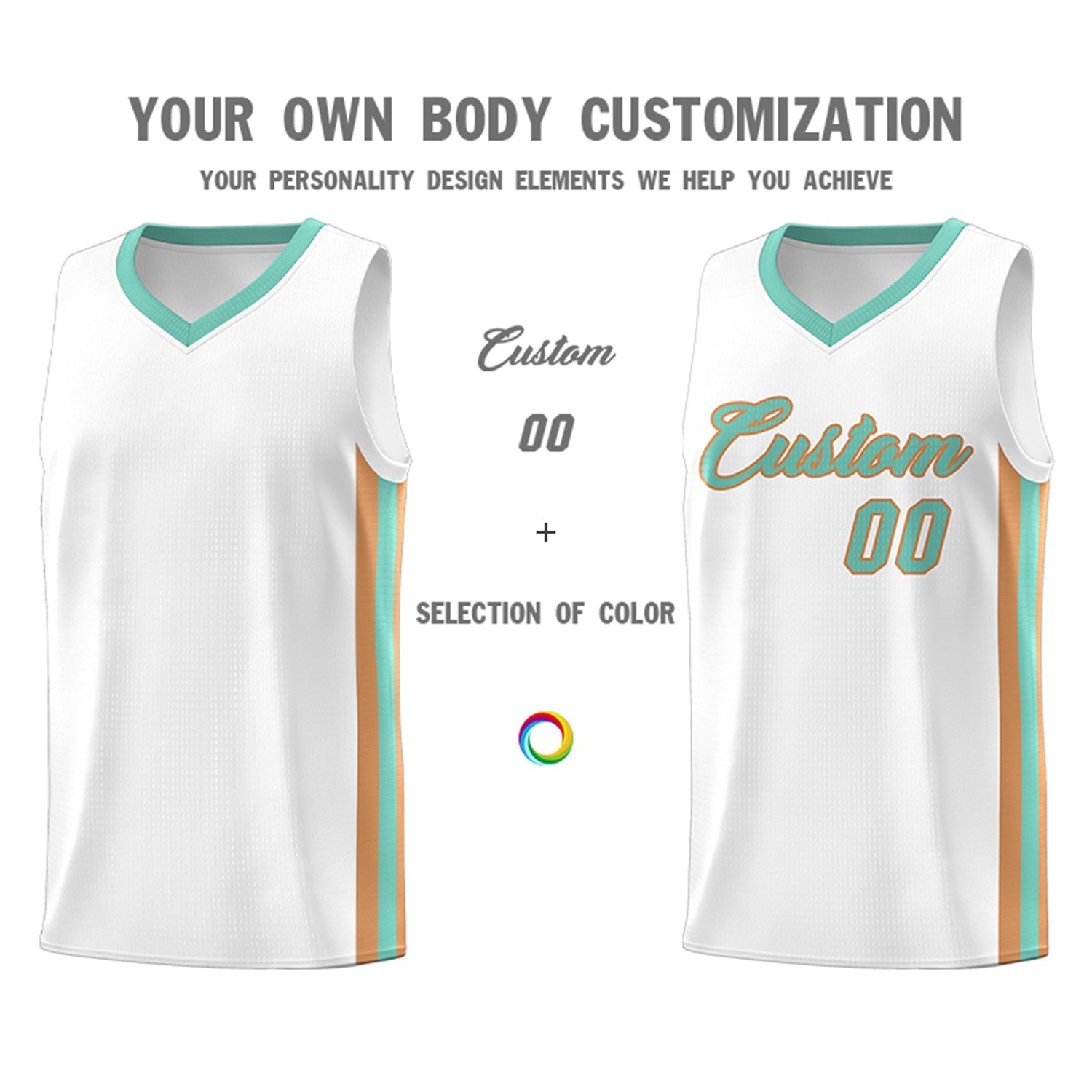 Custom White Light Green Classic Tops Men/Boy Athletic Basketball Jersey