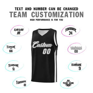 Custom Black White-Black Classic Sets Sports Uniform Basketball Jersey