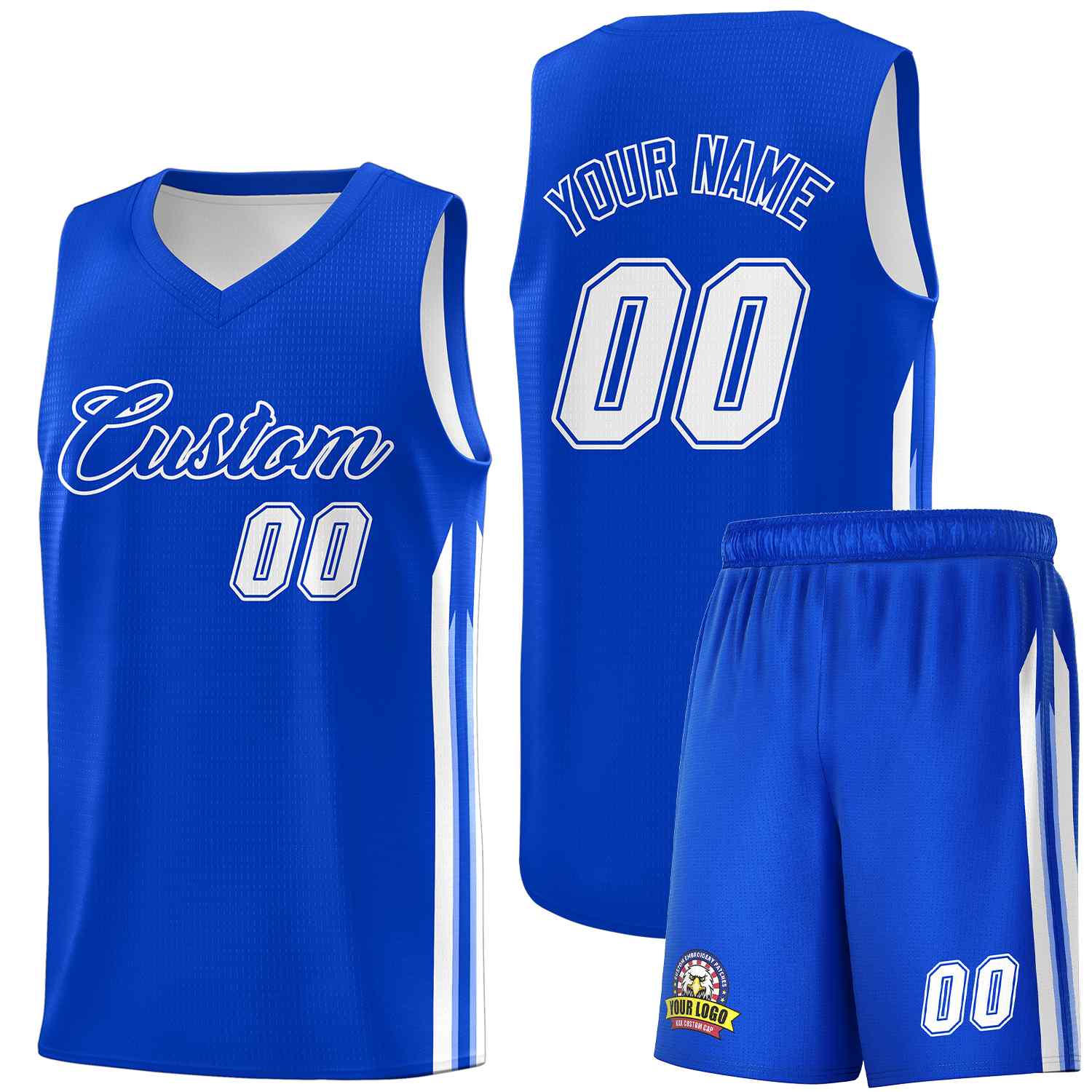 Custom Royal White Classic Sets Sports Uniform Basketball Jersey