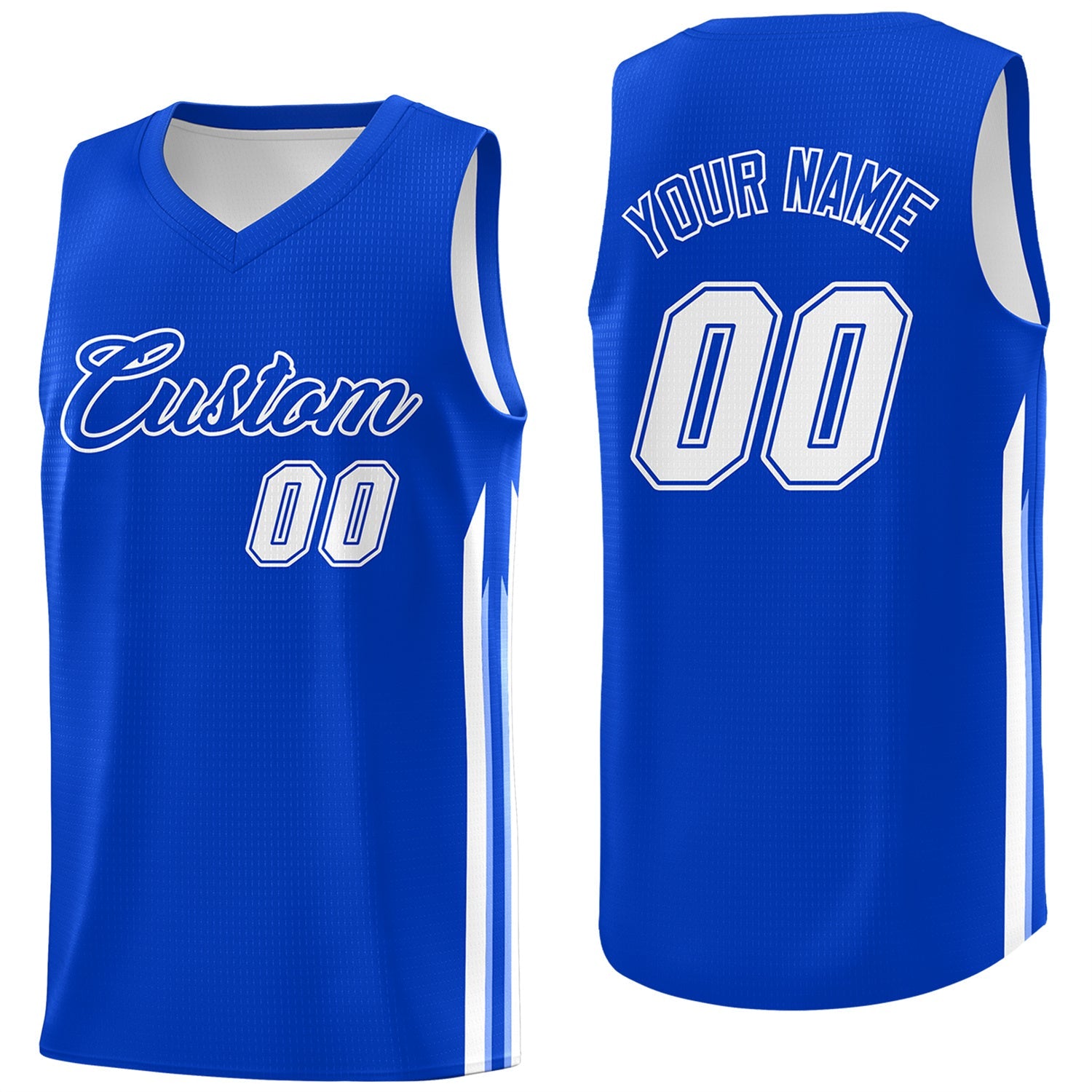 Custom Royal White Classic Tops Fashion Sportwear Basketball Jersey