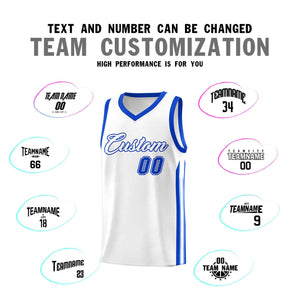 Custom White Royal Classic Sets Sports Uniform Basketball Jersey