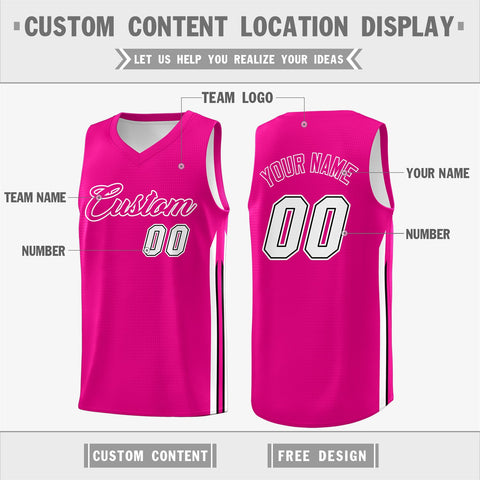 Custom Basketball Jersey Pink Classic Tops Men/Boy Athletic Basketball Jersey