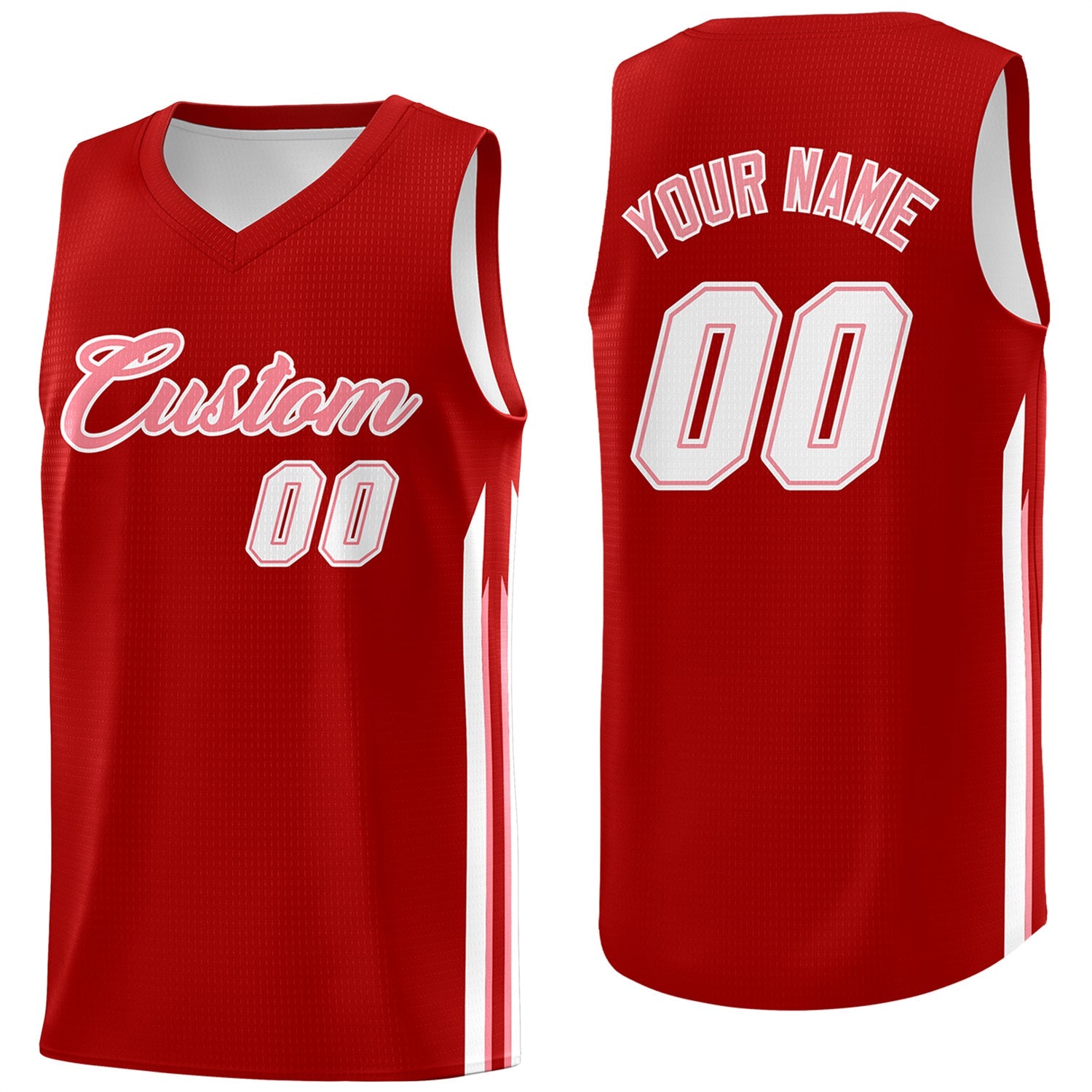 Custom Red White Classic Tops Fashion Sportwear Basketball Jersey