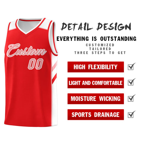 Custom Red White Pink Classic Tops Fashion Sportwear Basketball Jersey