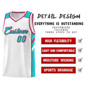 Custom White Light Green Classic Tops Men/Boy Athletic Basketball Jersey