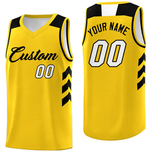 Custom Yellow Black Classic Tops Fashion Sportwear Basketball Jersey