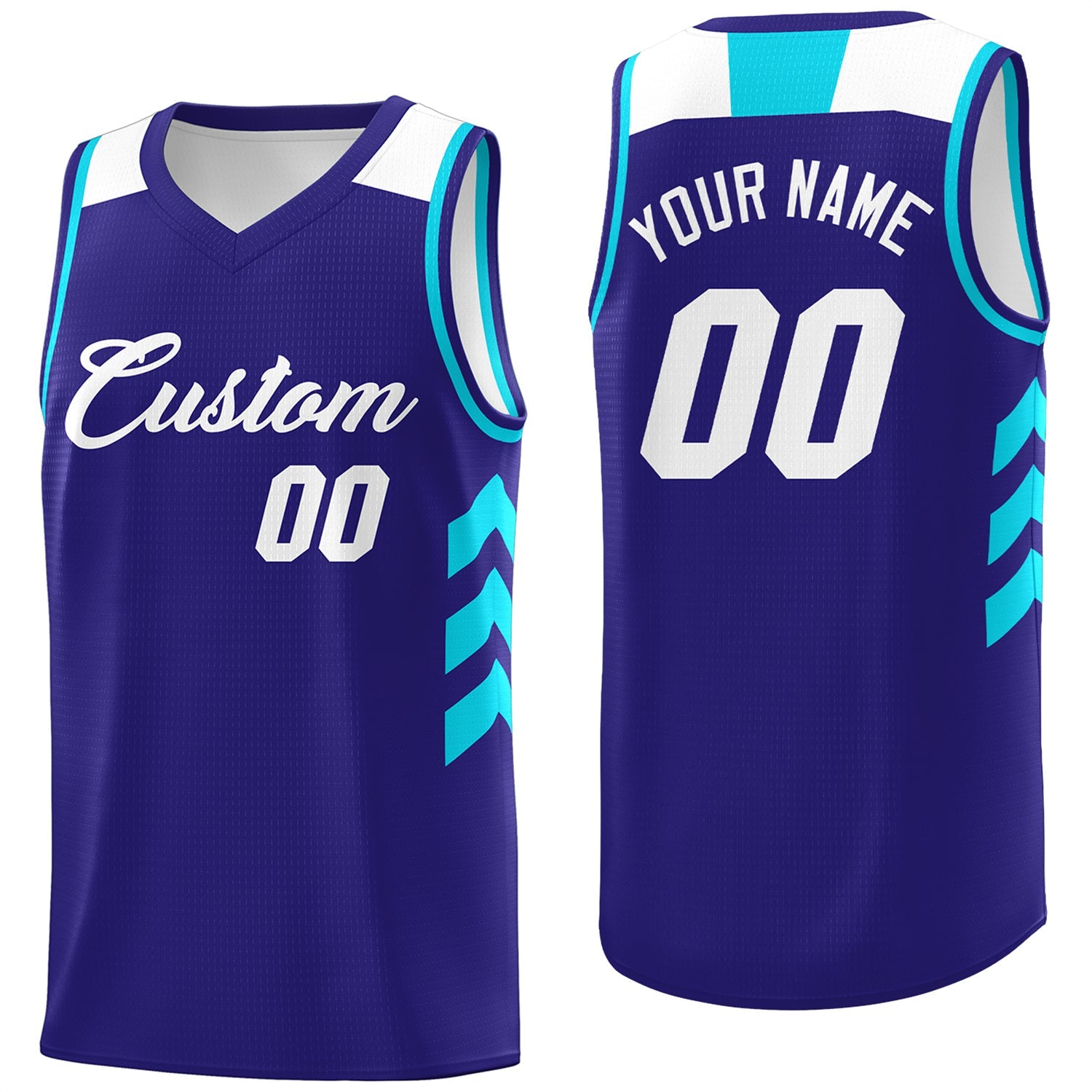 Custom Purple White Classic Tops Mesh Sport Basketball Jersey