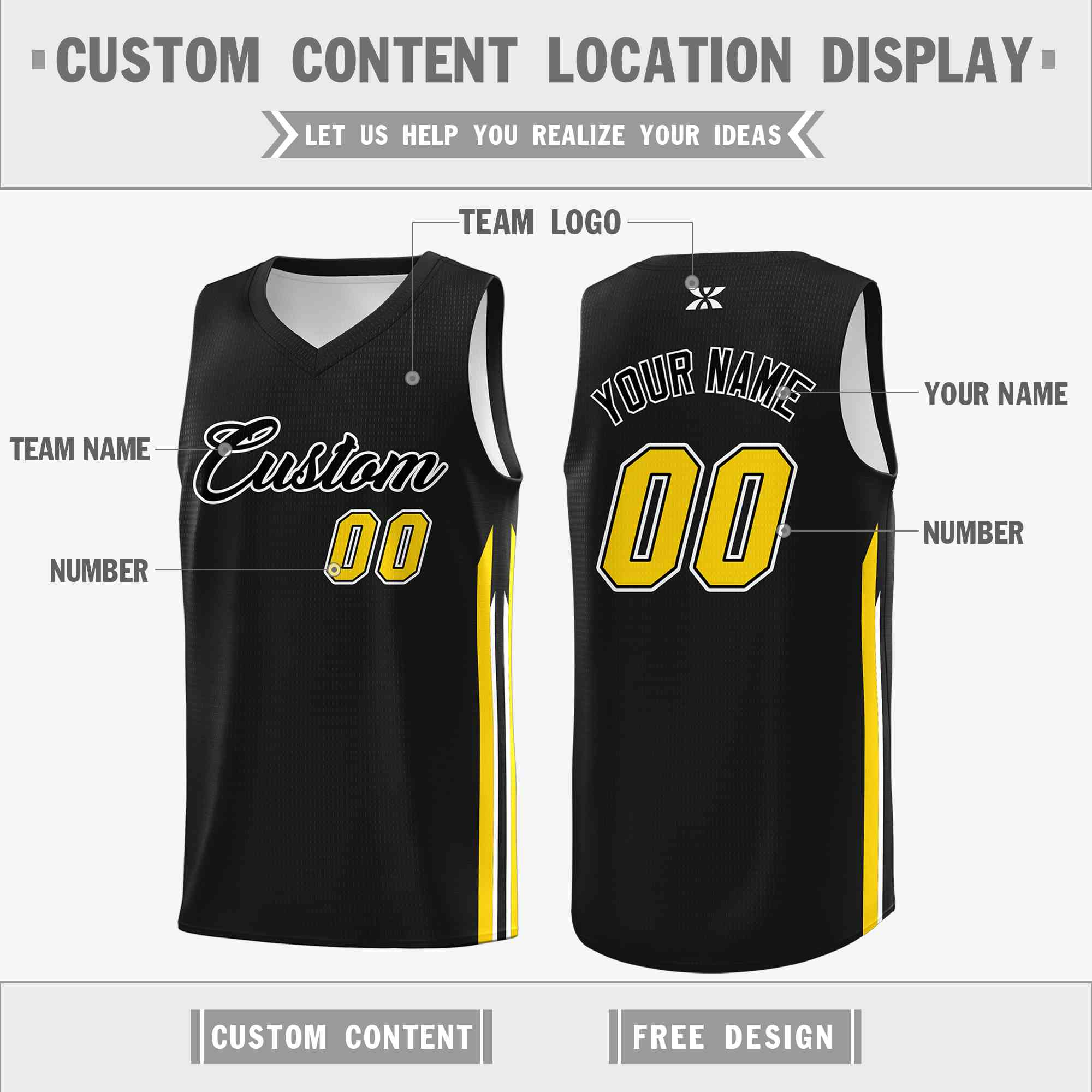 Custom Black White-Classic Tops Mesh Sport Basketball Jersey