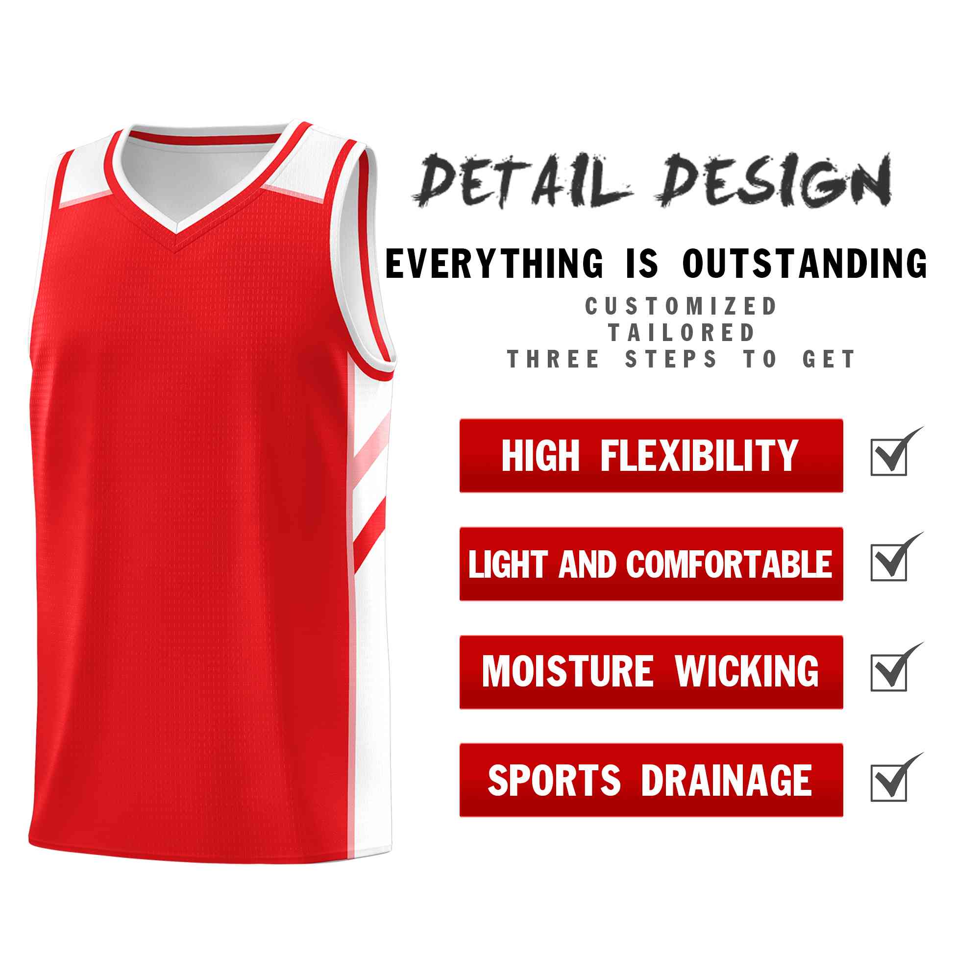 Custom Red Pink-White Classic Tops Style Mesh Sport Basketball Jersey