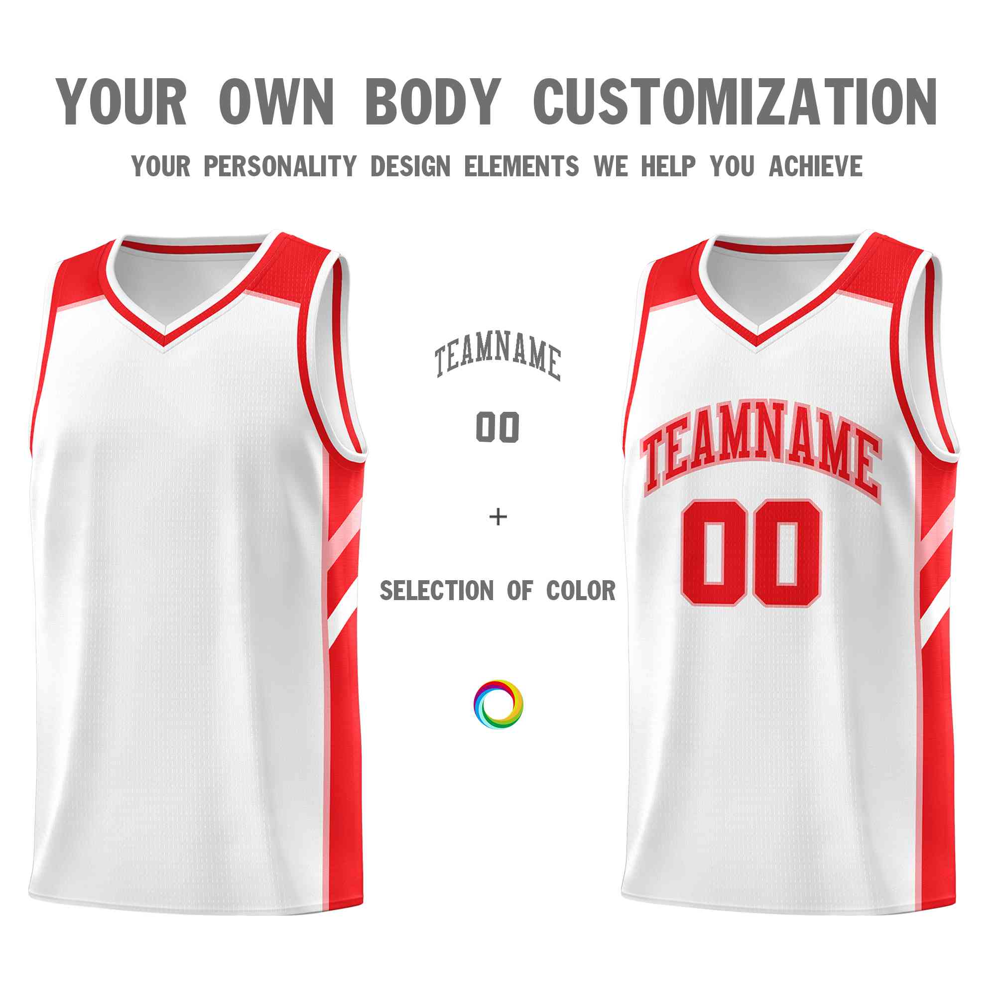 Custom White Red-Pink Classic Tops Style Mesh Sport Basketball Jersey