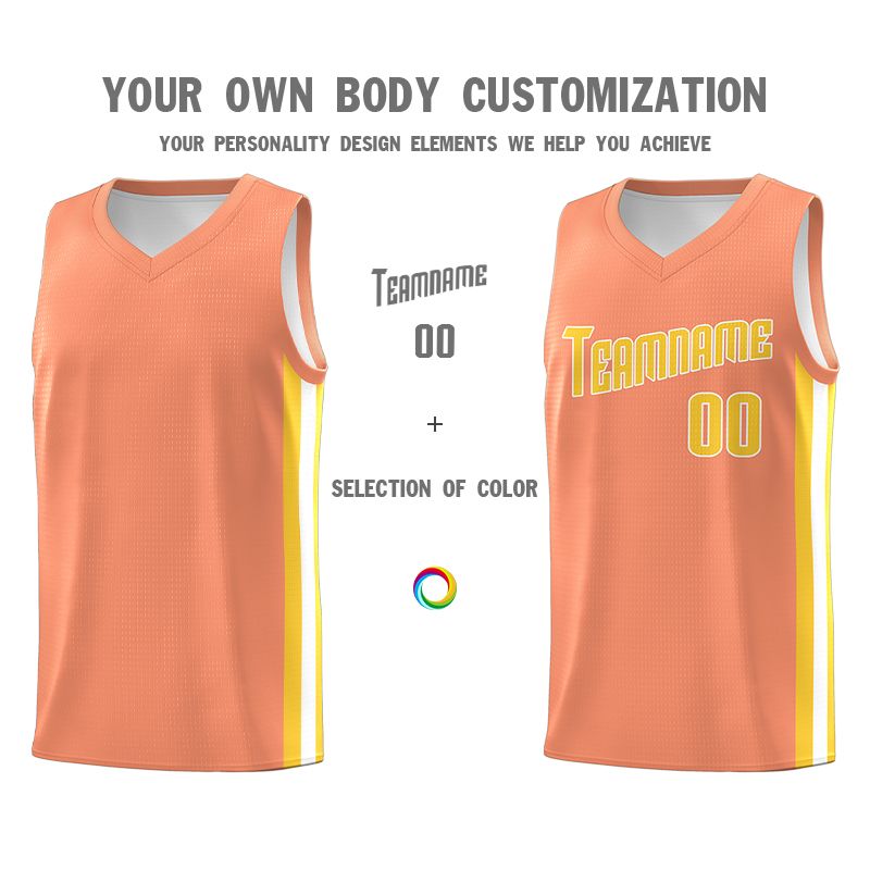 Custom Orange Yellow-White Classic Sets Sports Uniform Basketball Jersey