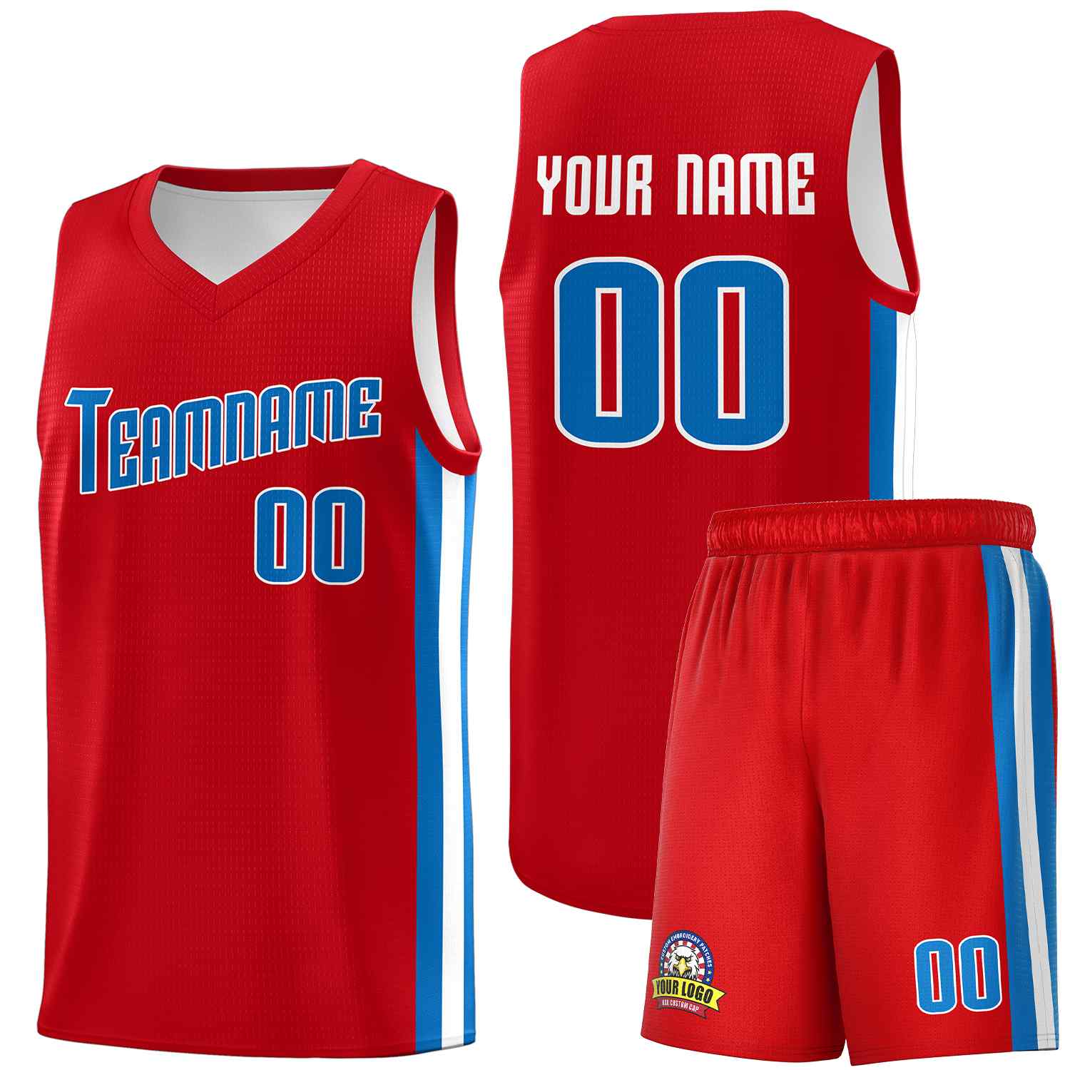 Ensembles classiques rouge bleu-blanc personnalisés, maillot de basket-ball uniforme de sport