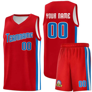 Custom Red Blue-White Classic Sets Sports Uniform Basketball Jersey