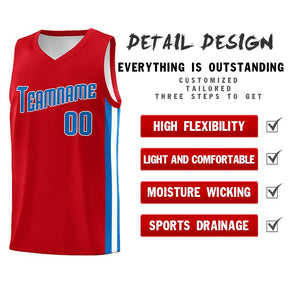 Custom Red Blue-White Classic Sets Sports Uniform Basketball Jersey