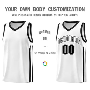 Custom White Black Classic Sets Sports Uniform Basketball Jersey