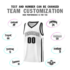 Custom White Black Classic Sets Sports Uniform Basketball Jersey