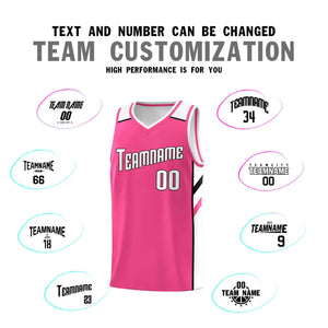 Custom Pink White-Black Classic Sets Sports Uniform Basketball Jersey