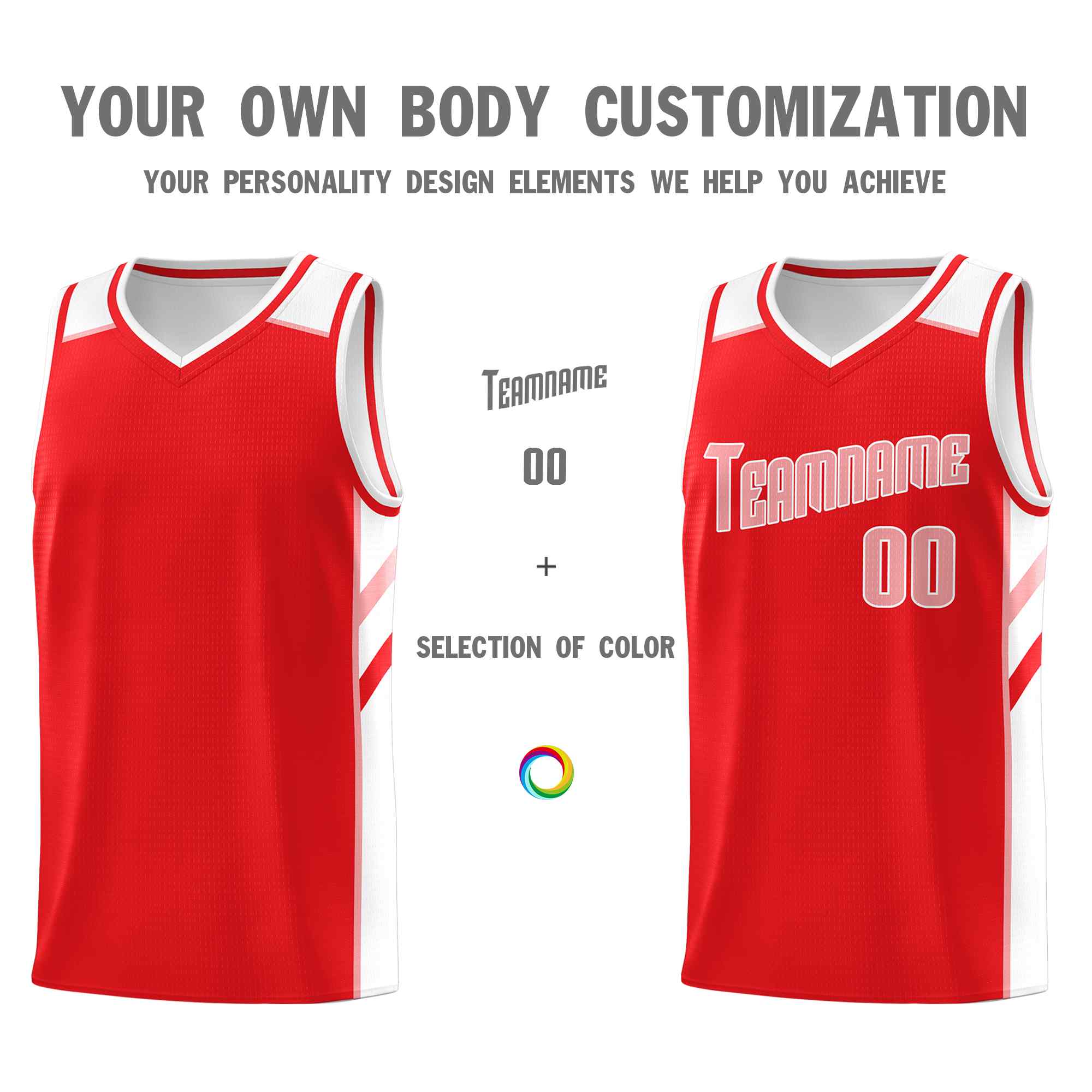 Custom Red Pink-White Classic Sets Sports Uniform Basketball Jersey