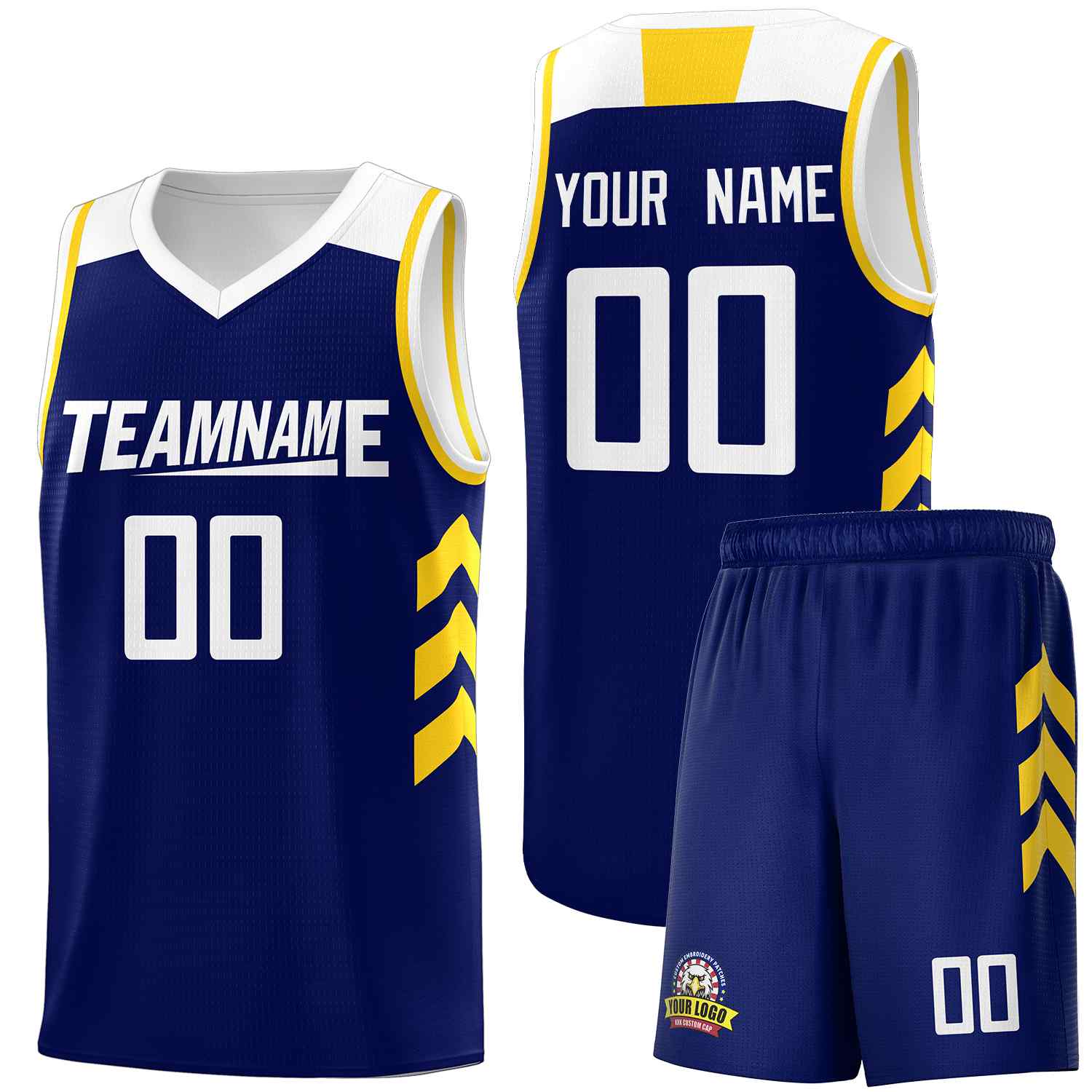 Custom Navy White Classic Sets Sports Uniform Basketball Jersey