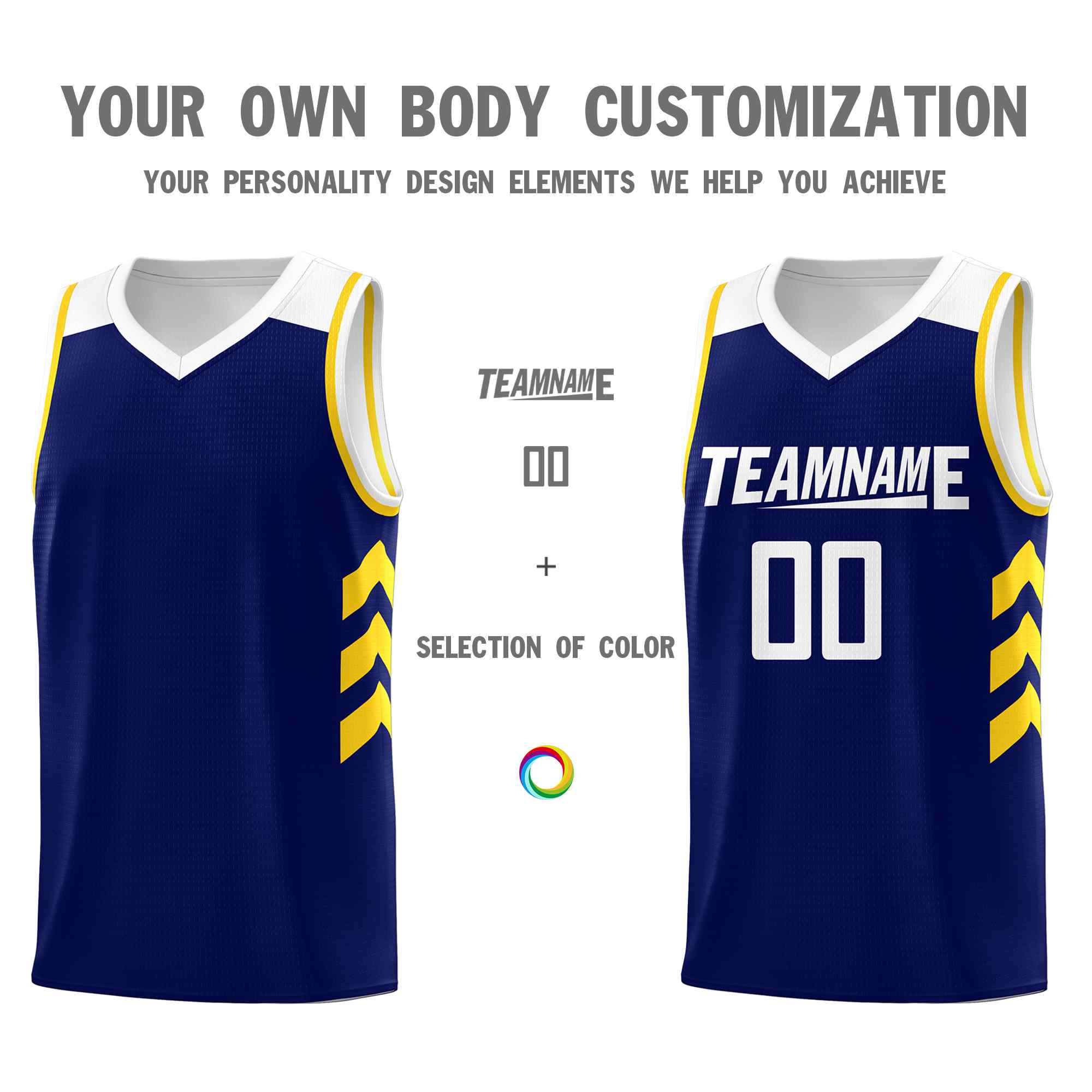 Custom Navy White Classic Sets Sports Uniform Basketball Jersey