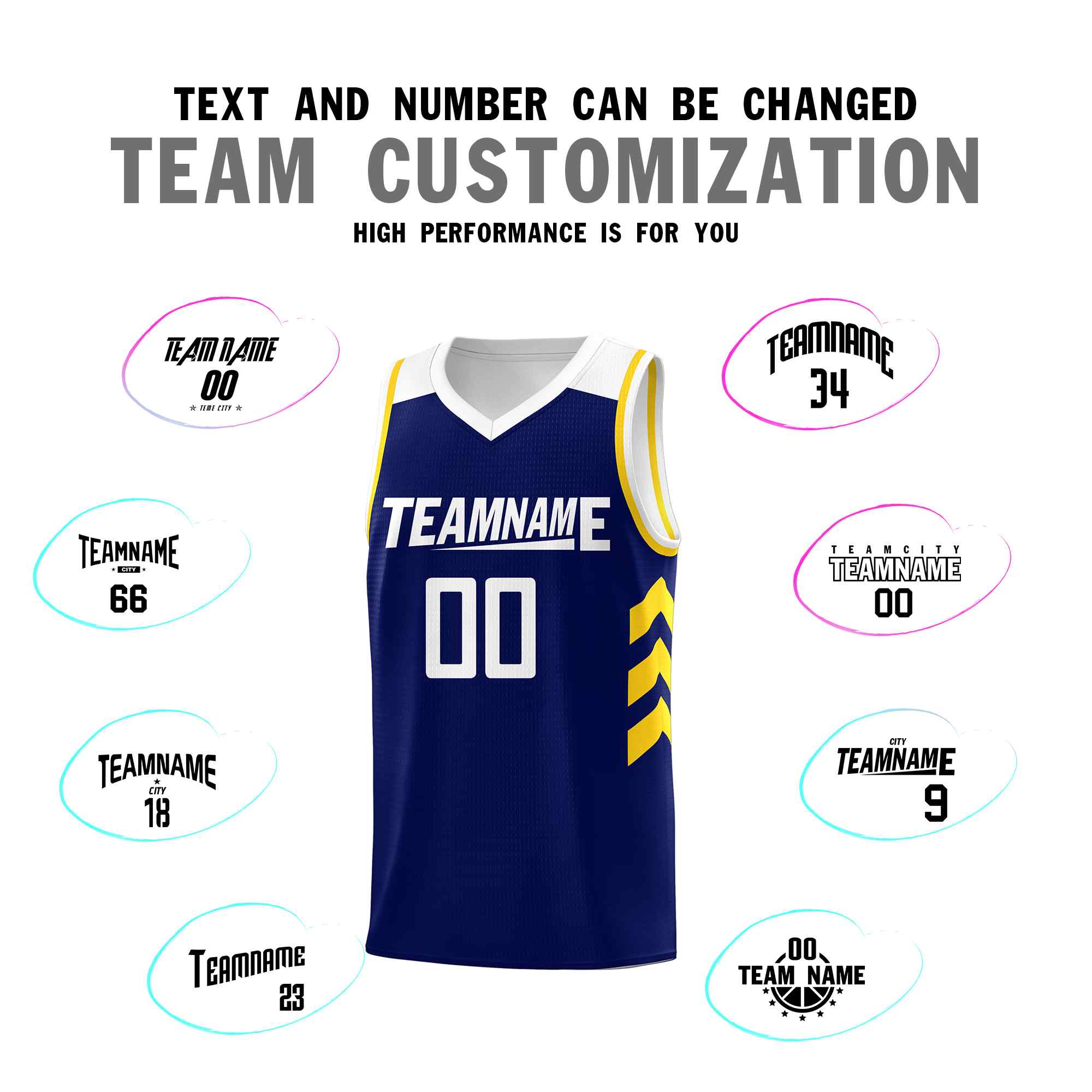 Custom Navy White Classic Sets Sports Uniform Basketball Jersey