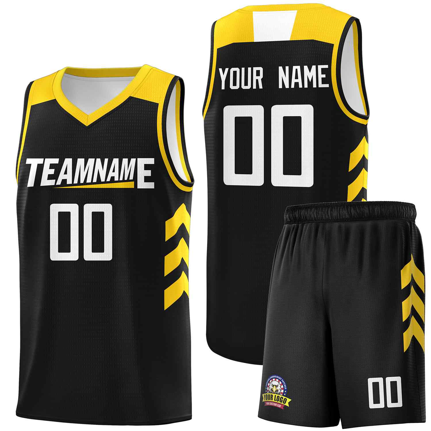 Ensembles classiques noirs et blancs personnalisés, maillot de basket-ball uniforme de sport