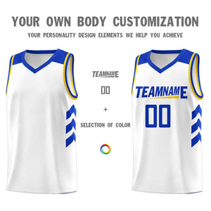 Custom White Royal Classic Sets Sports Uniform Basketball Jersey