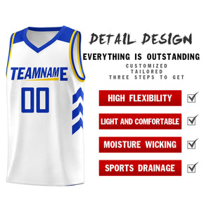 Custom White Royal Classic Sets Sports Uniform Basketball Jersey