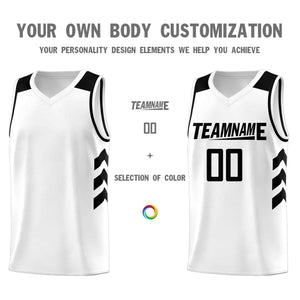 Custom White Black Classic Sets Sports Uniform Basketball Jersey