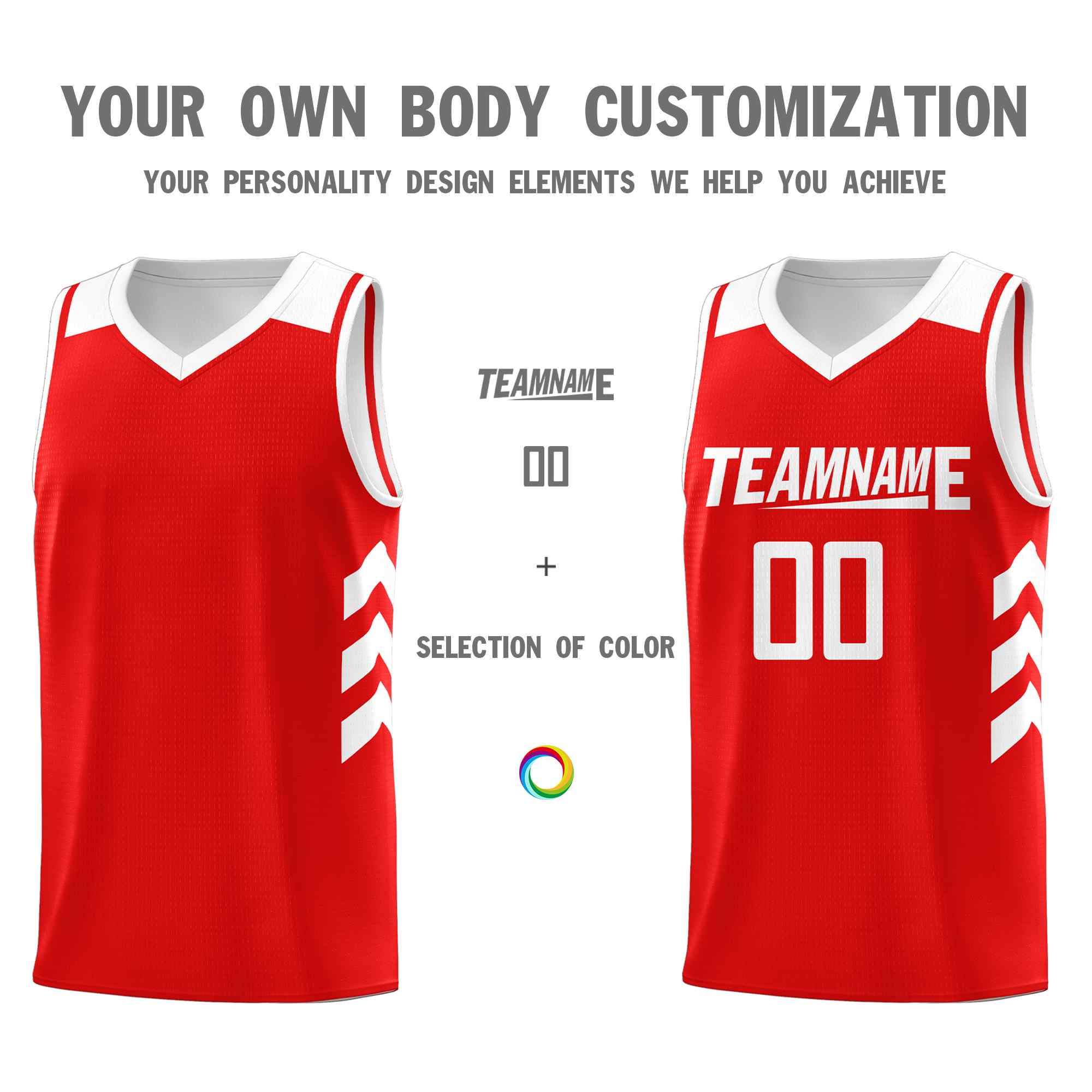 Custom Red White Classic Sets Sports Uniform Basketball Jersey