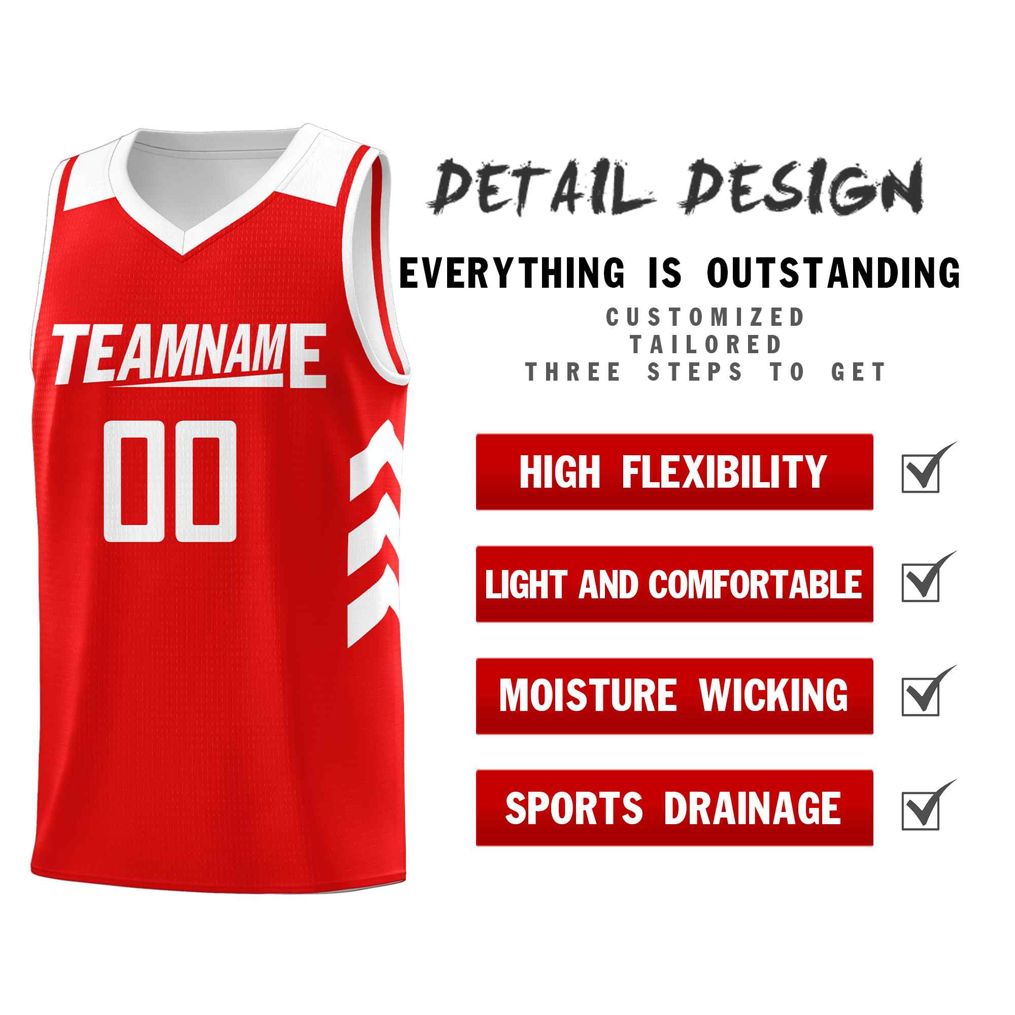 Wholesale black and red basketball jersey design For Comfortable Sportswear  