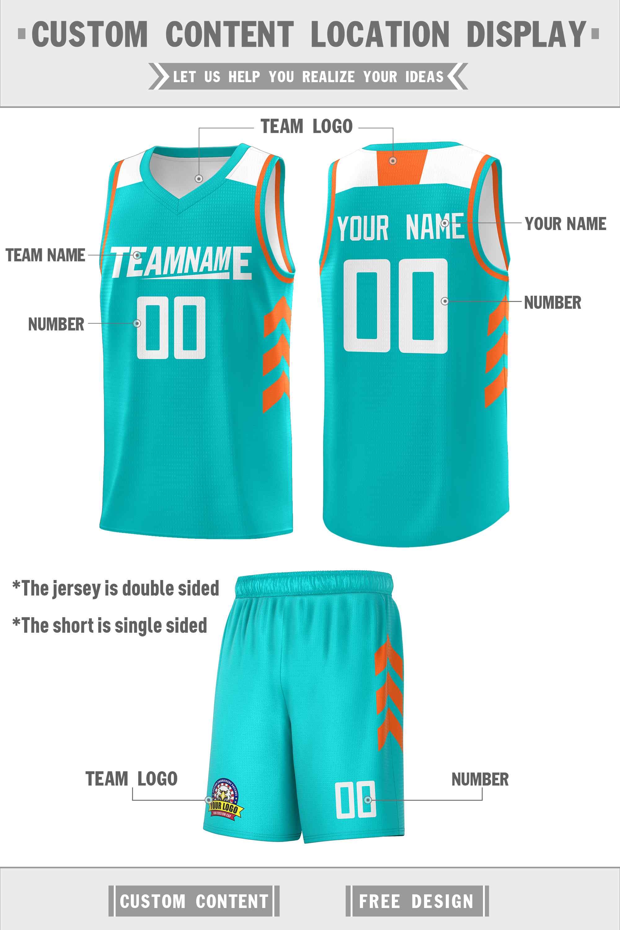 Custom Aqua White Classic Sets Sports Uniform Basketball Jersey