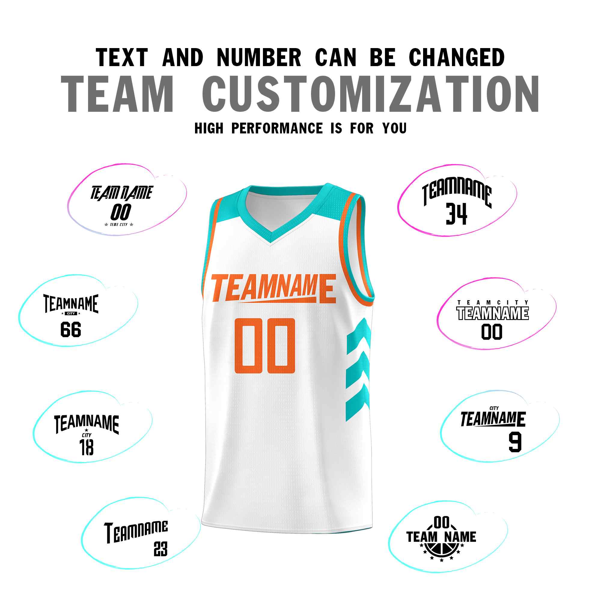 Custom White Orange Classic Sets Sports Uniform Basketball Jersey