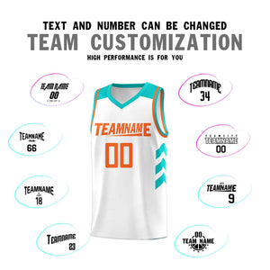 Custom White Orange Classic Sets Sports Uniform Basketball Jersey