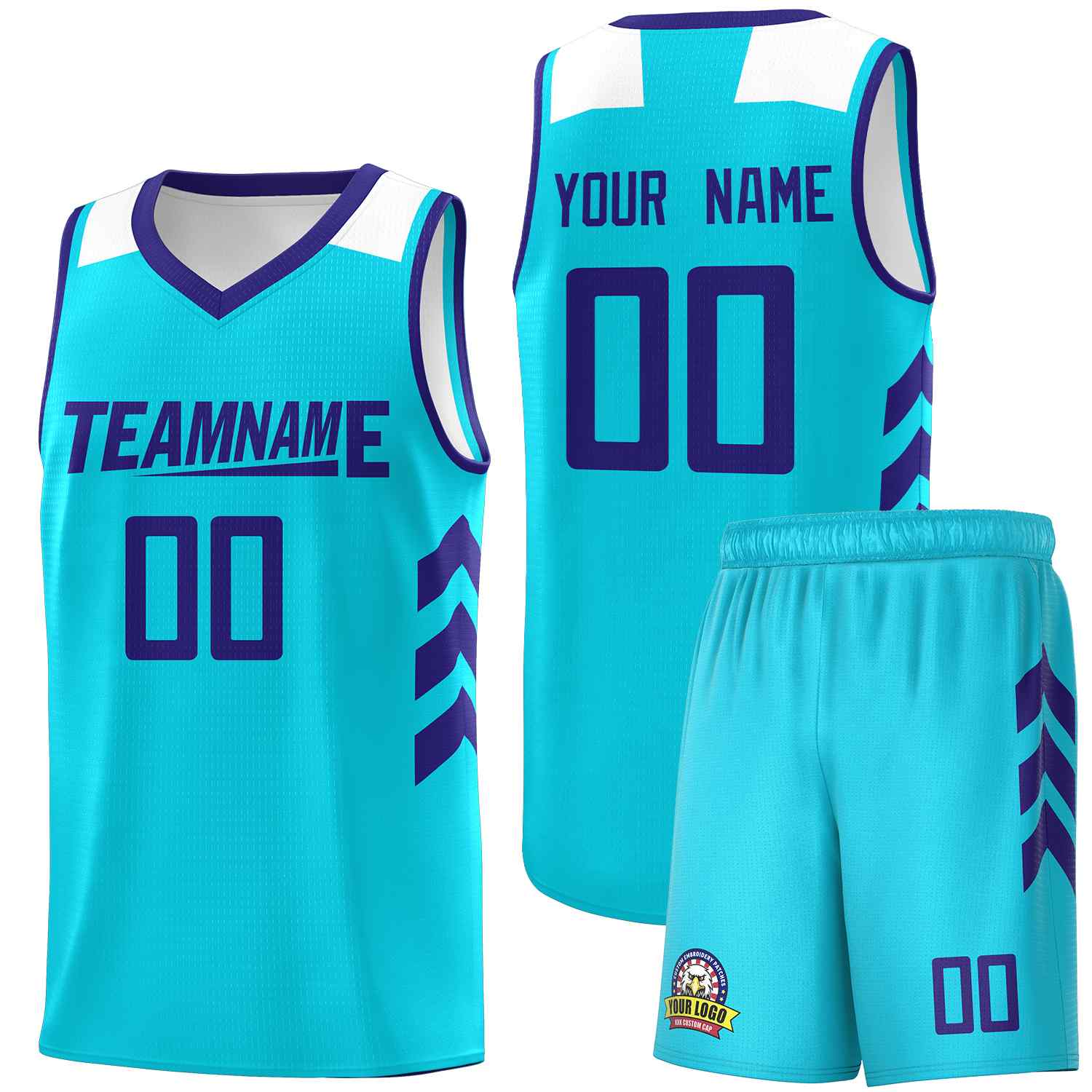 Le classique Aqua Royal personnalisé définit un maillot de basket-ball uniforme de sport