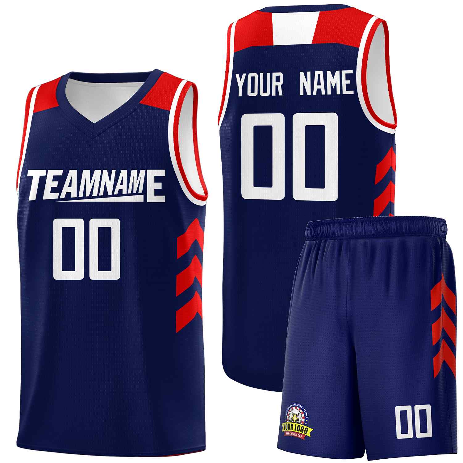 Custom Navy White Classic Sets Sports Uniform Basketball Jersey