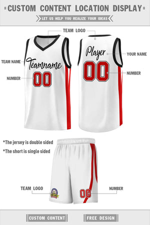 Custom White Black Classic Sets Sports Uniform Basketball Jersey