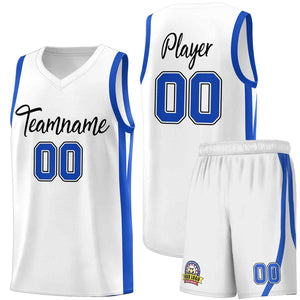 Ensembles classiques noirs et blancs personnalisés, maillot de basket-ball uniforme de sport