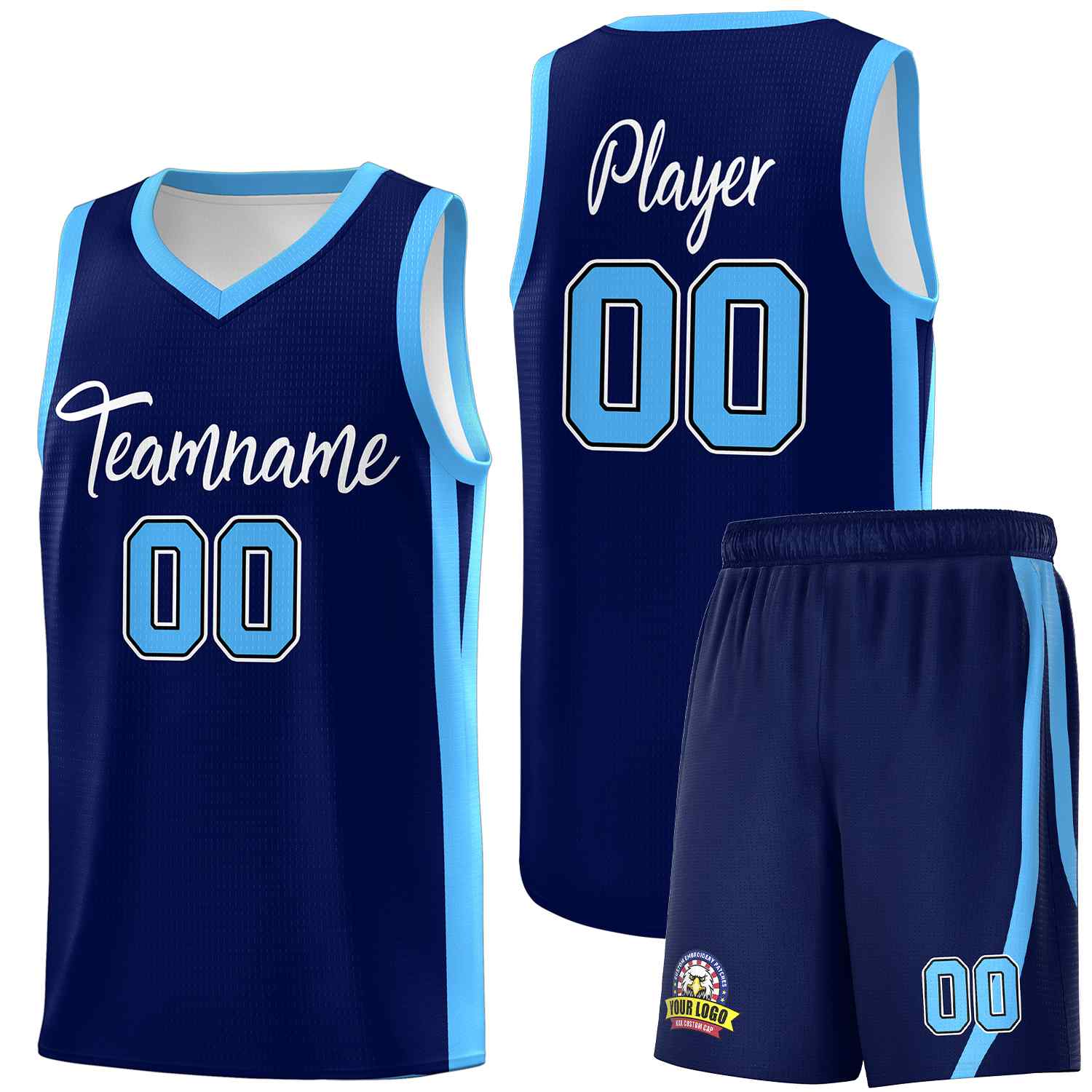 Custom Navy White Classic Sets Sports Uniform Basketball Jersey