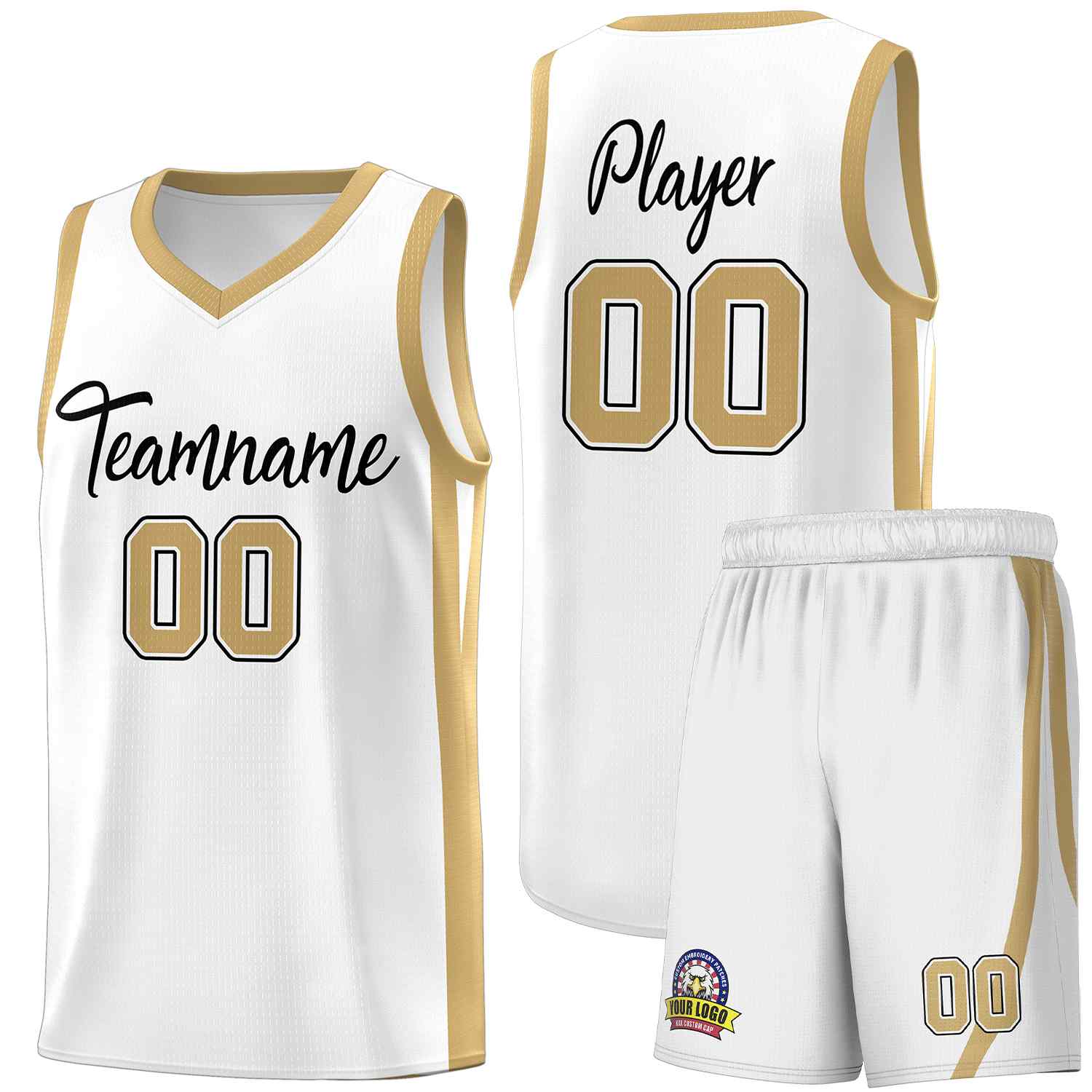 Ensembles classiques noirs et blancs personnalisés, maillot de basket-ball uniforme de sport